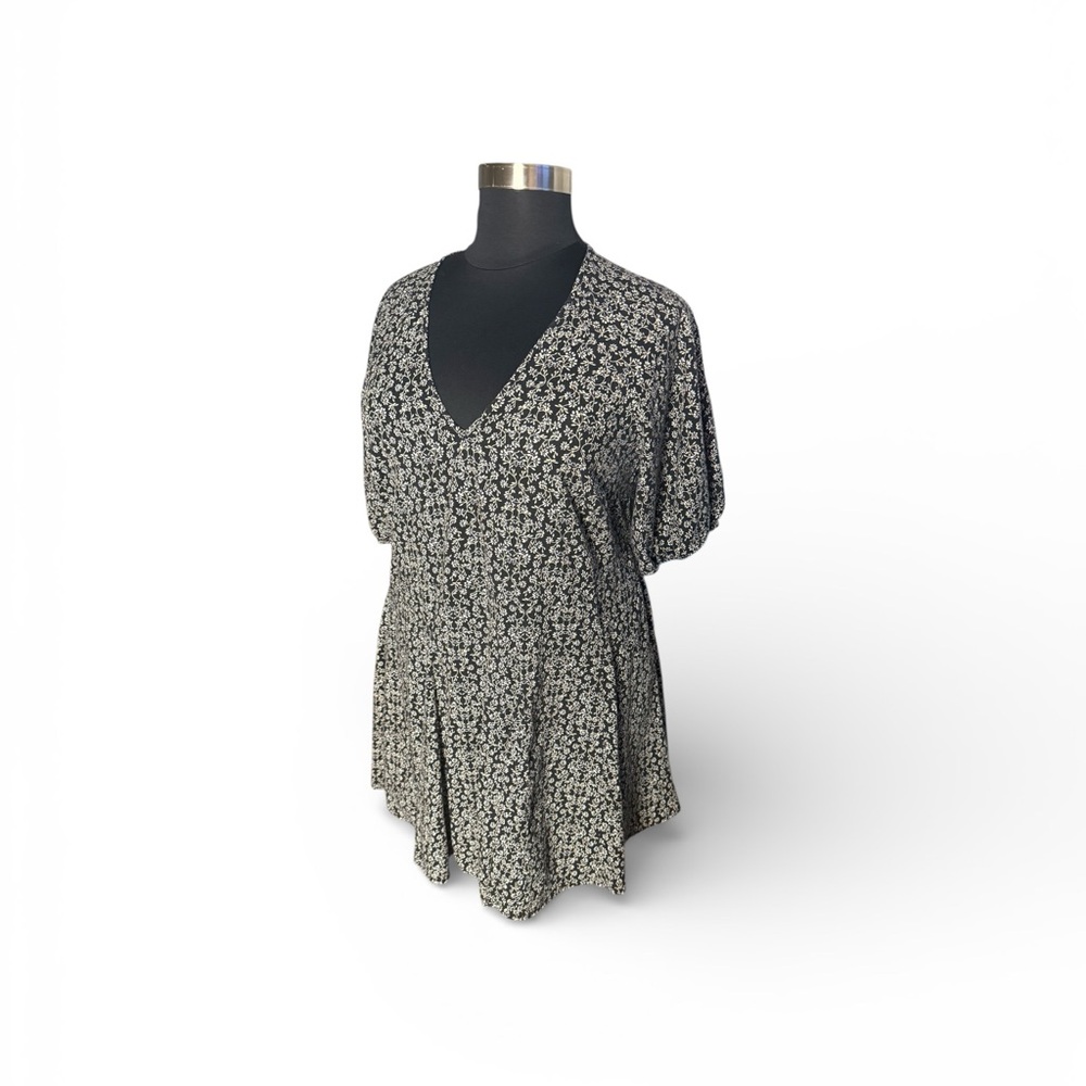 Universal Thread Cottage core Bell Elbow Sleeve Mini A-Line V-Neck Dress SZ XXL